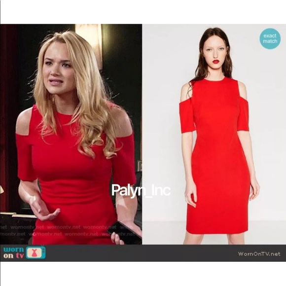 red shift dress zara